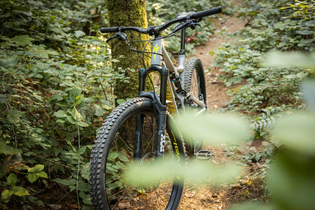 Rower górski na ścieżce Singletrack Glacensis w Polanicy-Zdroju blisko apartamentu Leśna Chwila.